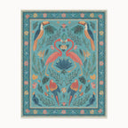 Birds Of A Feather Aqua Rug 8x10