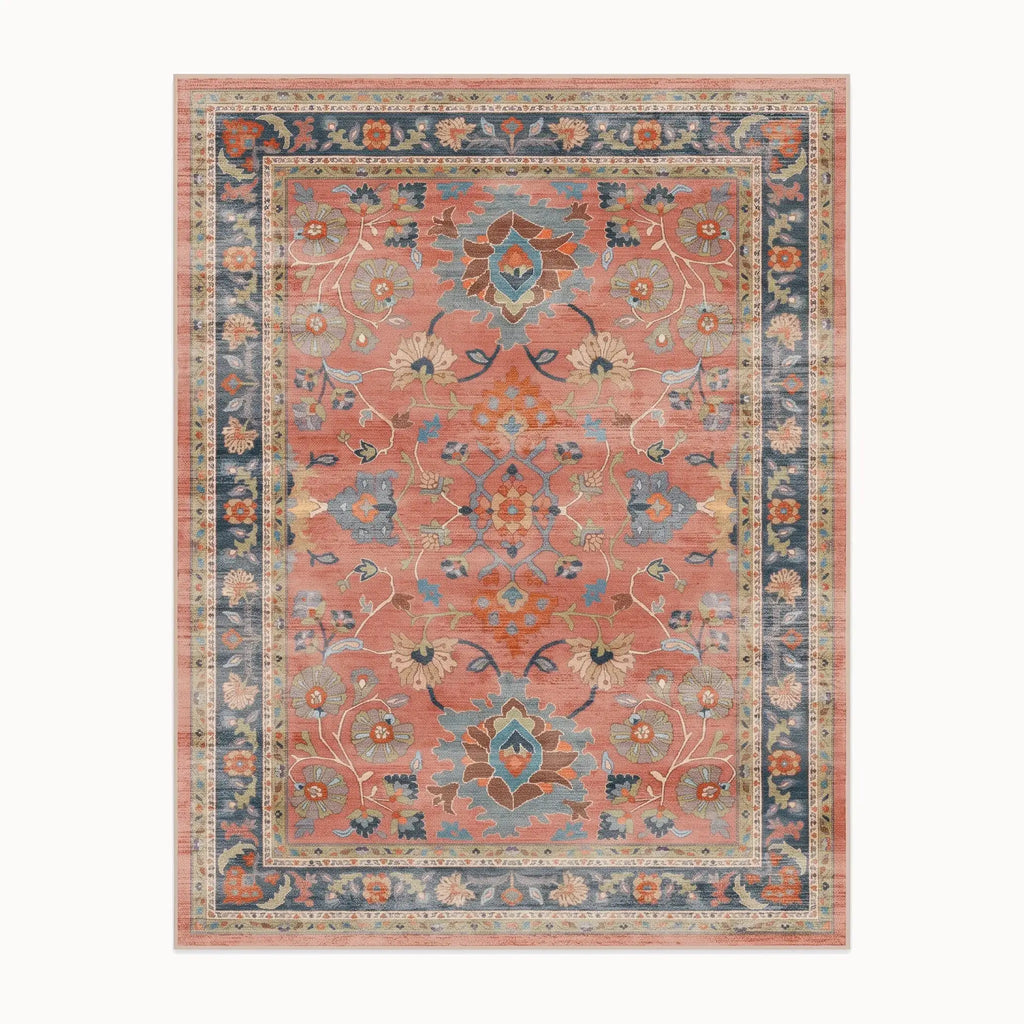 Calabria Coral Multicolor Rug in the 8 ft by 10 ft size