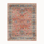 Calabria Coral Multicolor Rug in the 8 ft by 10 ft size