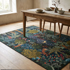 Josephine Midnight Rug in a dining room