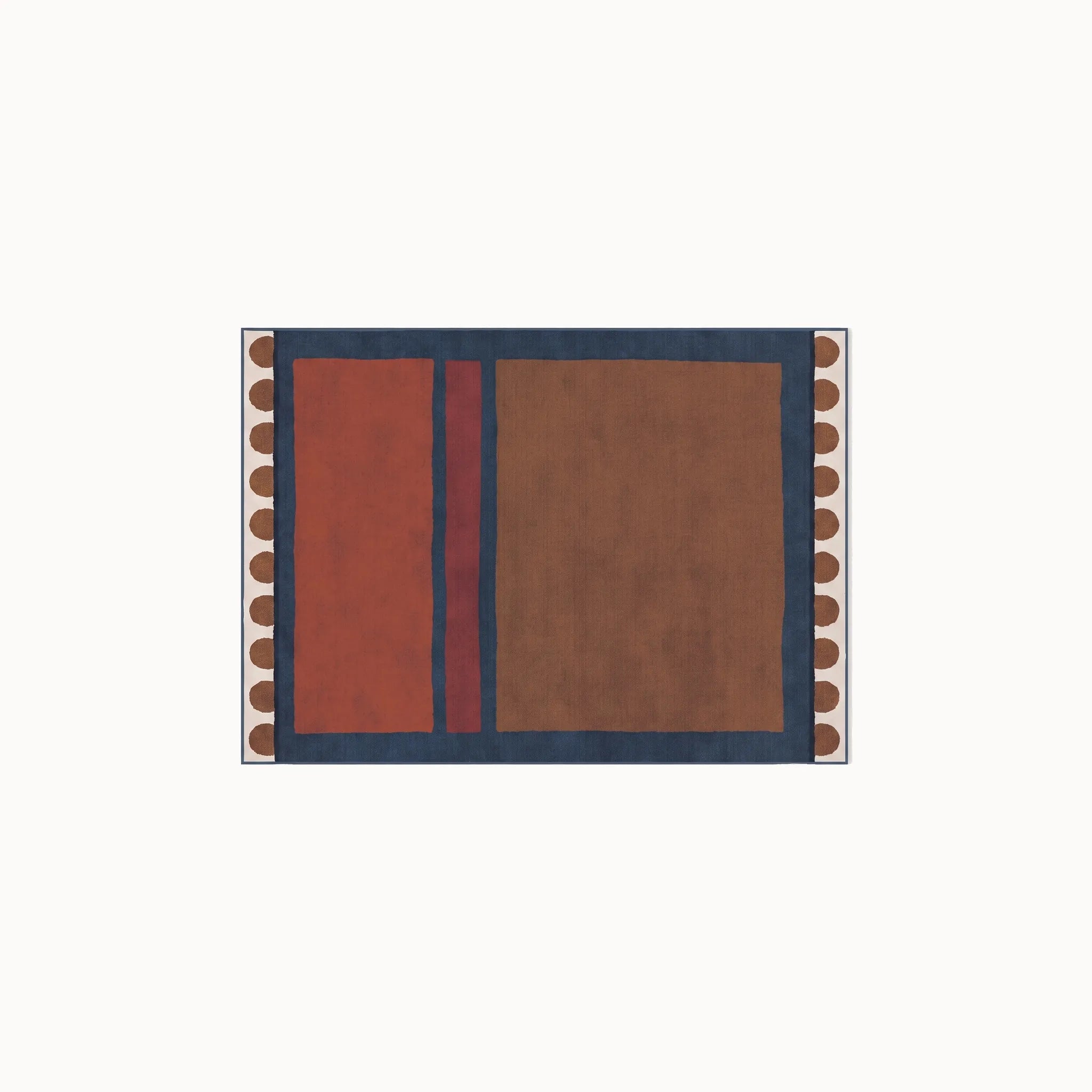 Nina Indigo and Rust Rug 3x5