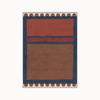 Nina Indigo and Rust Rug 5x7
