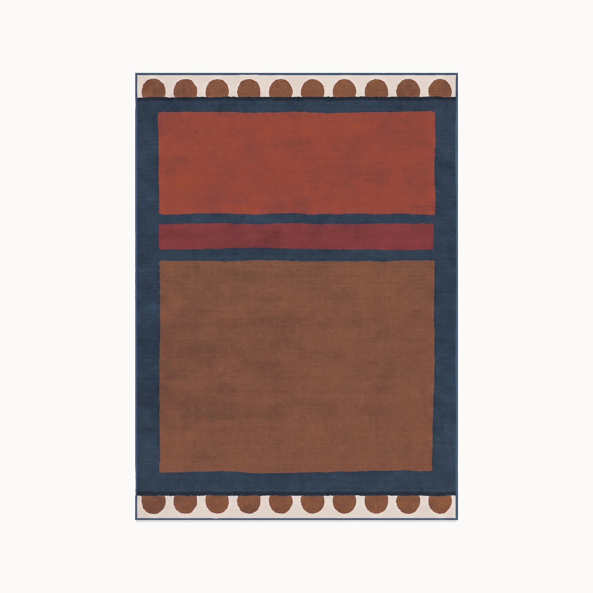 Nina Indigo and Rust Rug 5x7