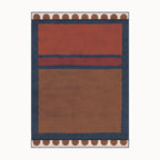 Nina Indigo and Rust Rug 8x10
