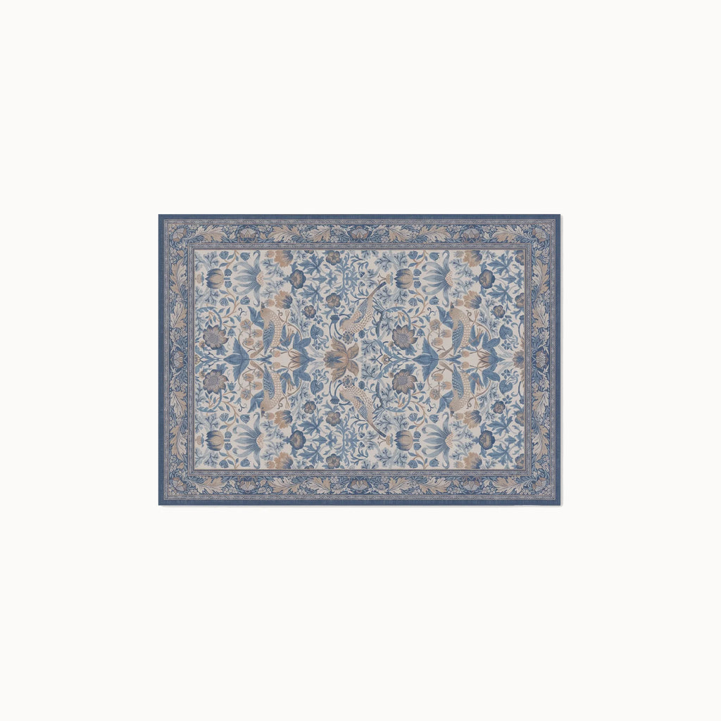 Strawberry Thief Indigo and Ivory Rug 3x5