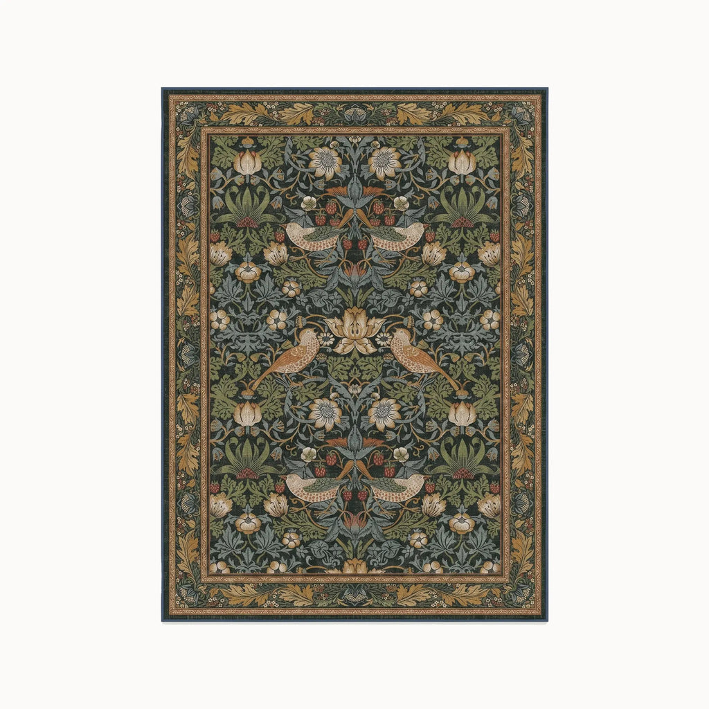 Strawberry Thief Indigo Rug 5x7