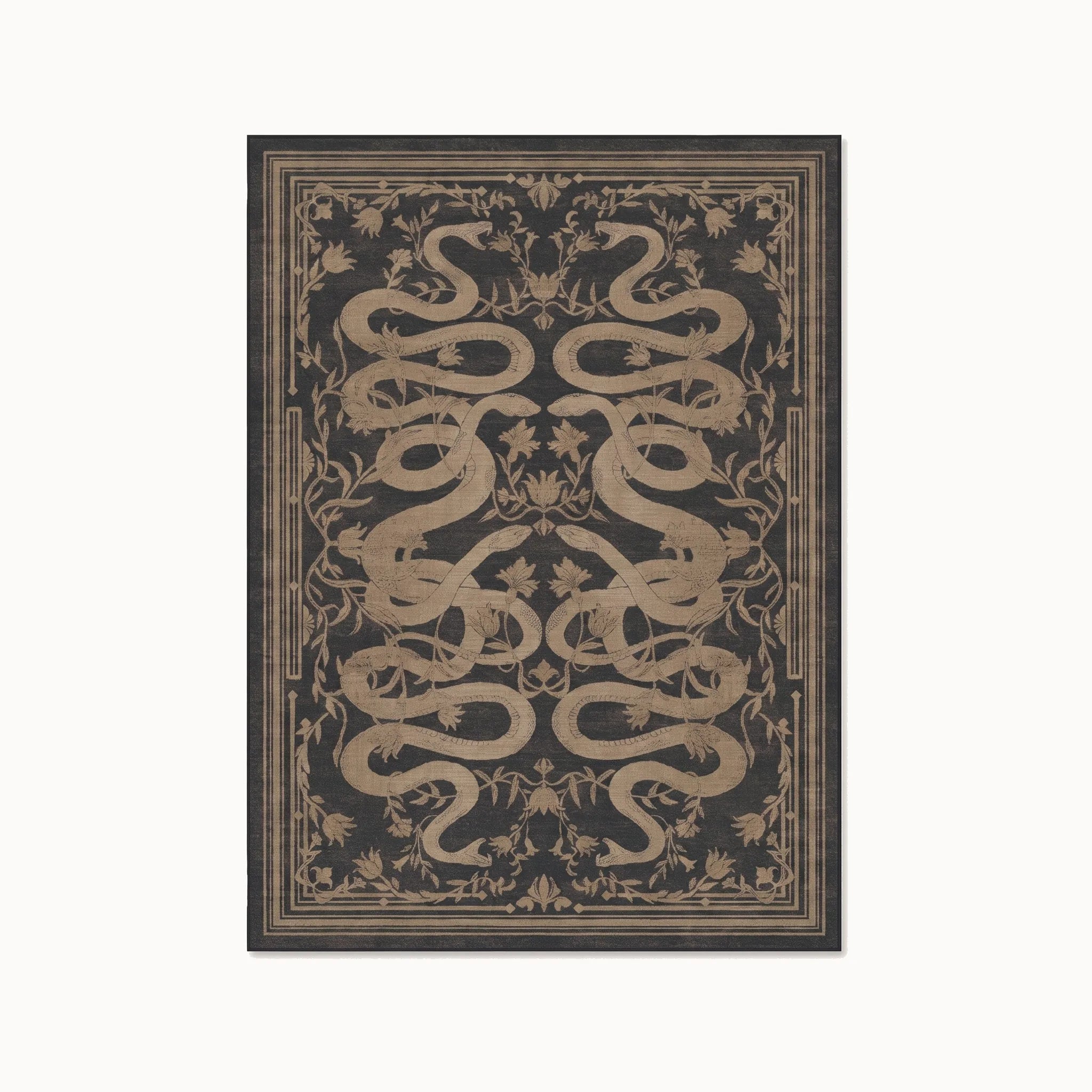 Sumaya Soft Black Rug 5x7