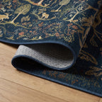 Wilder Blue Multicolor Rug folded corner detail