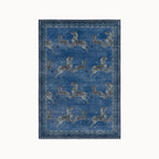 Zebras Blue Rug 5x7