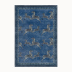 Zebras Blue Rug 8x10